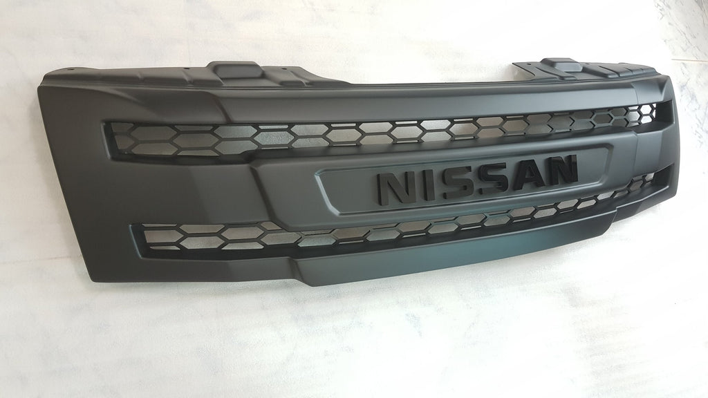 NISSAN NAVARA
D40 PRE-FACELIFT
FULL GRILL REPLACEMENT
MATT BLACK WITH BLACK  LOGO  VERSION! 
/PATHFINDER R51 
NO LED VERSION