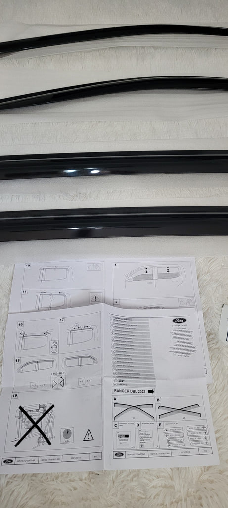 FORD RANGER/RAPTOR 2023-2024 NEXT GEN WEATHER GUARDS 4 DOOR GENUINE FORD PARTS