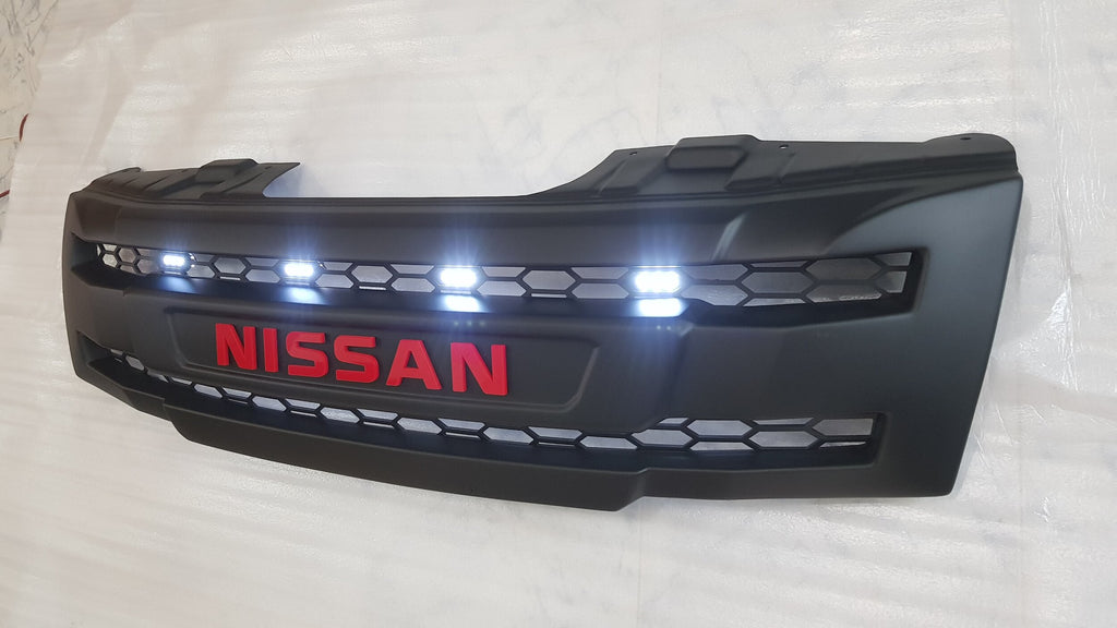 NISSAN NAVARA D40 PRE-FACELIFTFULL GRILL REPLACEMENTMATT BLACK WITH RED LOGO  VERSION! /PATHFINDER R51