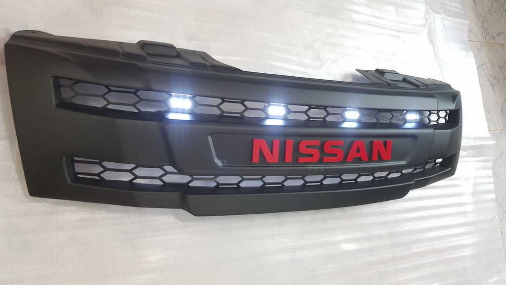 NISSAN NAVARA D40 PRE-FACELIFTFULL GRILL REPLACEMENTMATT BLACK WITH RED LOGO  VERSION! /PATHFINDER R51