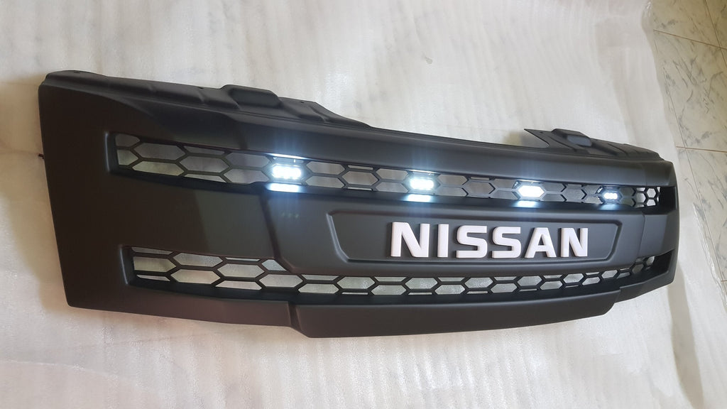 NISSAN NAVARA D40 PRE-FACELIFT FULL GRILL REPLACEMENT WHITE LOGO VERSION ! /PATHFINDER R51