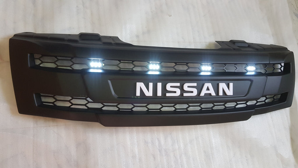 NISSAN NAVARA D40 PRE-FACELIFT FULL GRILL REPLACEMENT WHITE LOGO VERSION ! /PATHFINDER R51