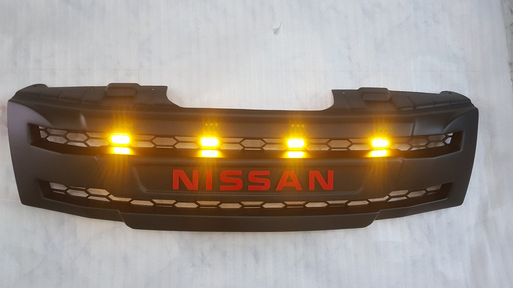 NISSAN NAVARA D40 PRE-FACELIFT FULL GRILL REPLACEMENTRED LOGO MATT BLACK VERSION! /PATHFINDER R51