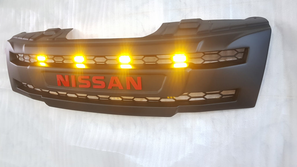 NISSAN NAVARA D40 PRE-FACELIFT FULL GRILL REPLACEMENTRED LOGO MATT BLACK VERSION! /PATHFINDER R51