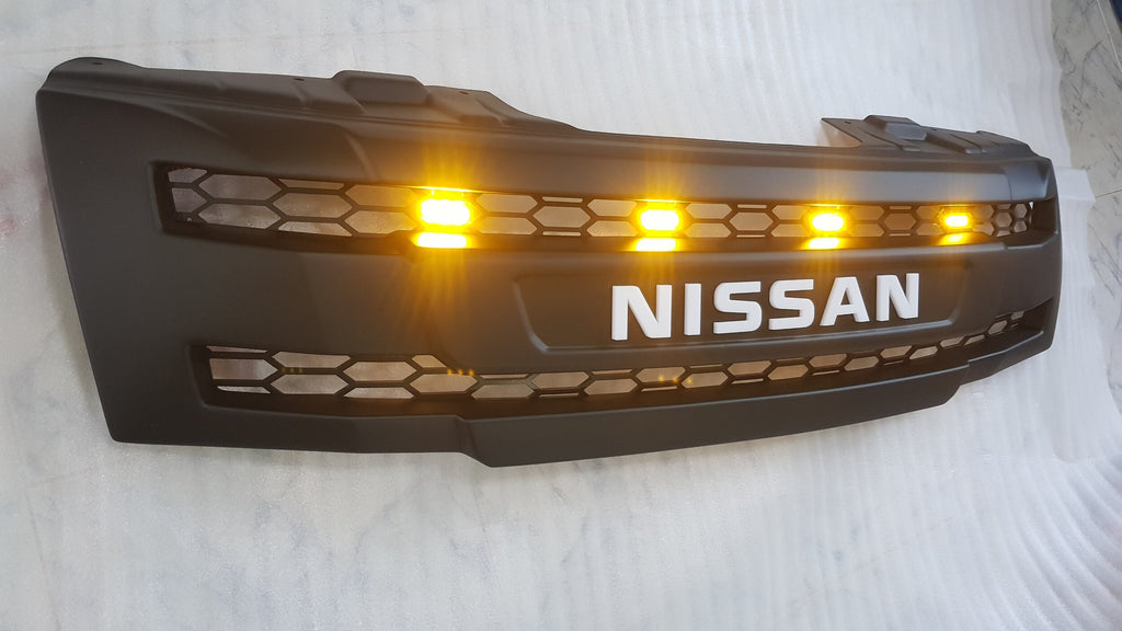 NISSAN NAVARA
D40 PRE-FACELIFT

FULL GRILL REPLACEMENT

WHITE LOGO
MATT BLACK VERSION! 

/PATHFINDER R51 AMBER LEDS