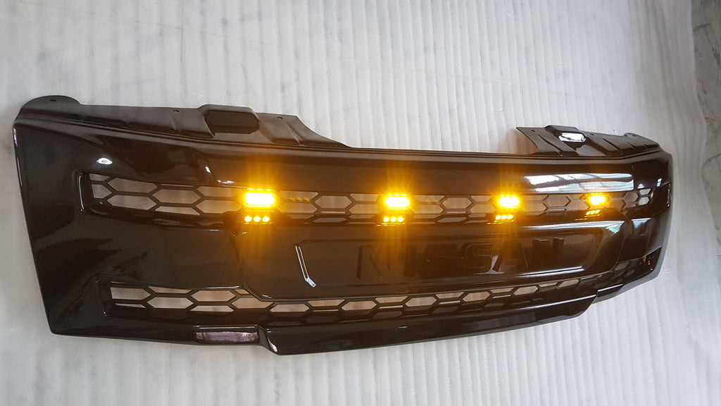 NISSAN NAVARA
D40 PRE-FACELIFT
2005-2010
FULL GRILL REPLACEMENT 
BLACK LOGO
GLOSS BLACK GRILL VERSION! 
/PATHFINDER R51 AMBER LEDS