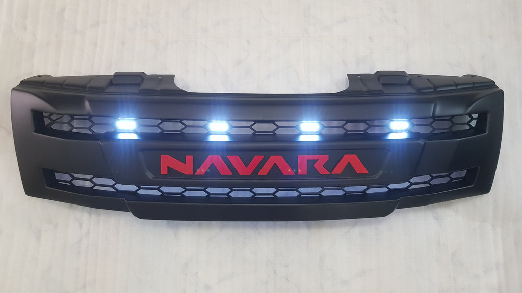 NISSAN NAVARA D40 PRE-FACELIFT FULL GRILL REPLACEMENT NAVARA LOGO / RED