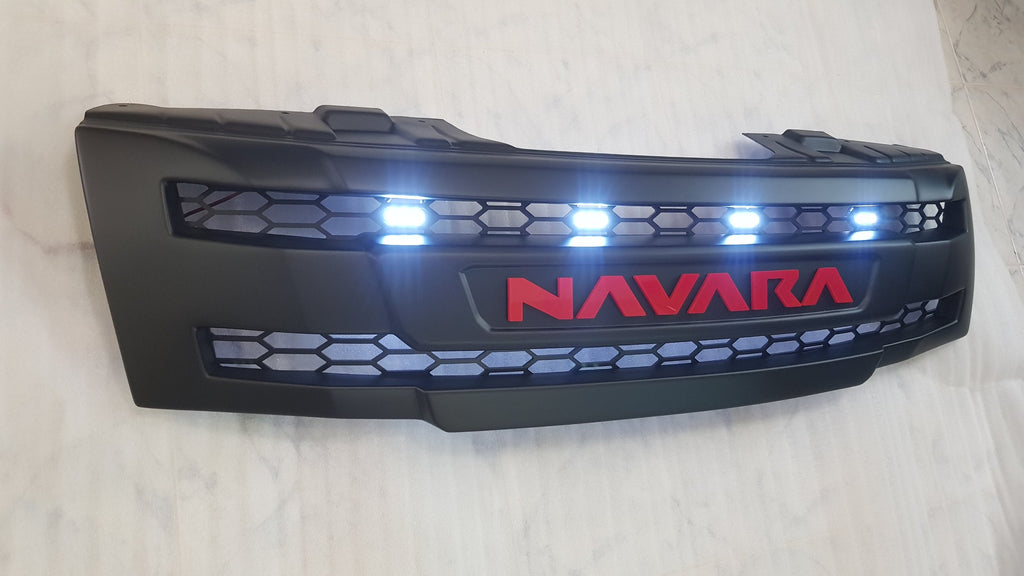 NISSAN NAVARA D40 PRE-FACELIFT FULL GRILL REPLACEMENT NAVARA LOGO / RED