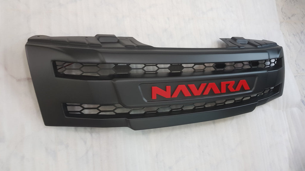 NISSAN NAVARA D40 PRE-FACELIFT FULL GRILL REPLACEMENT NAVARA LOGO / RED