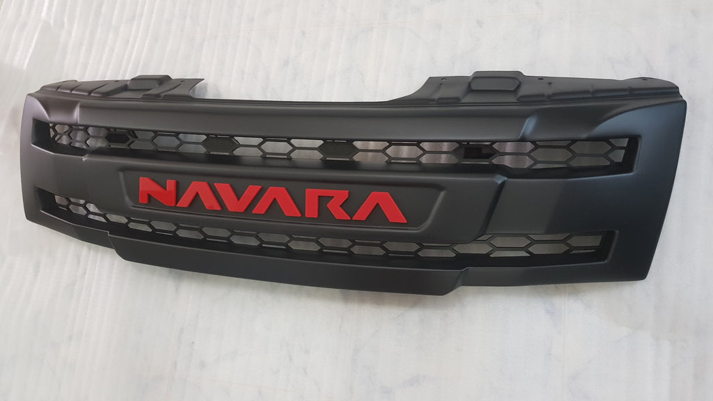 NISSAN NAVARA D40 PRE-FACELIFT FULL GRILL REPLACEMENT NAVARA LOGO / RED