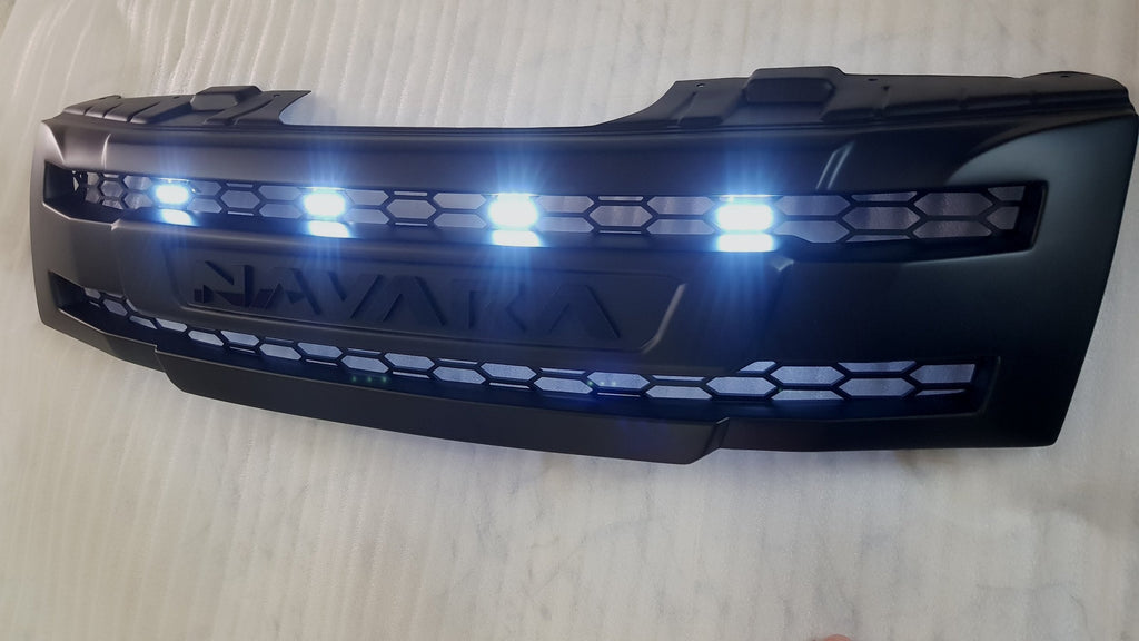 NISSAN NAVARA D40 PRE-FACELIFT FULL GRILL REPLACEMENT NAVARA LOGO / BLACK