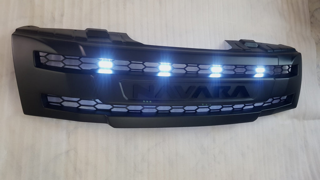 NISSAN NAVARA D40 PRE-FACELIFT FULL GRILL REPLACEMENT NAVARA LOGO / BLACK