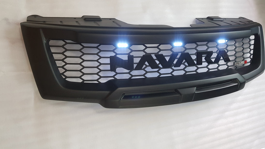 NISSAN NAVARA D40 FACELIFT COMPLETE GRILL BLACK LOGO