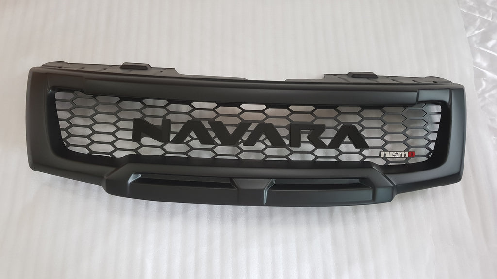 NISSAN NAVARA D40 FACELIFT COMPLETE GRILL BLACK LOGO