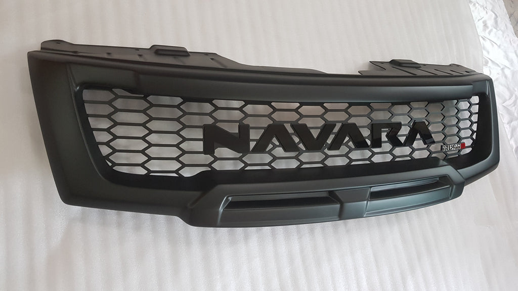 NISSAN NAVARA D40 FACELIFT COMPLETE GRILL BLACK LOGO