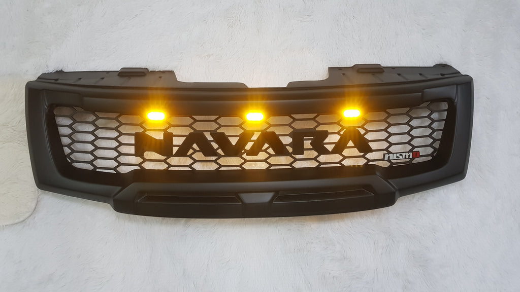 NISSAN NAVARA D40 FACELIFT COMPLETE GRILL BLACK LOGO