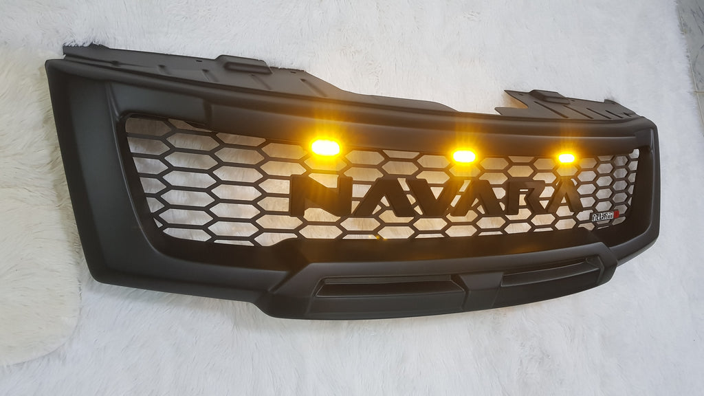 NISSAN NAVARA D40 FACELIFT COMPLETE GRILL BLACK LOGO