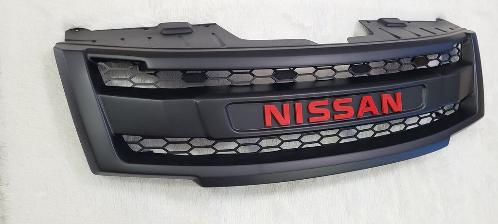 NISSAN NAVARA D40 FACELIFT COMPLETE V2 GRILL RED NISSAN LOGO