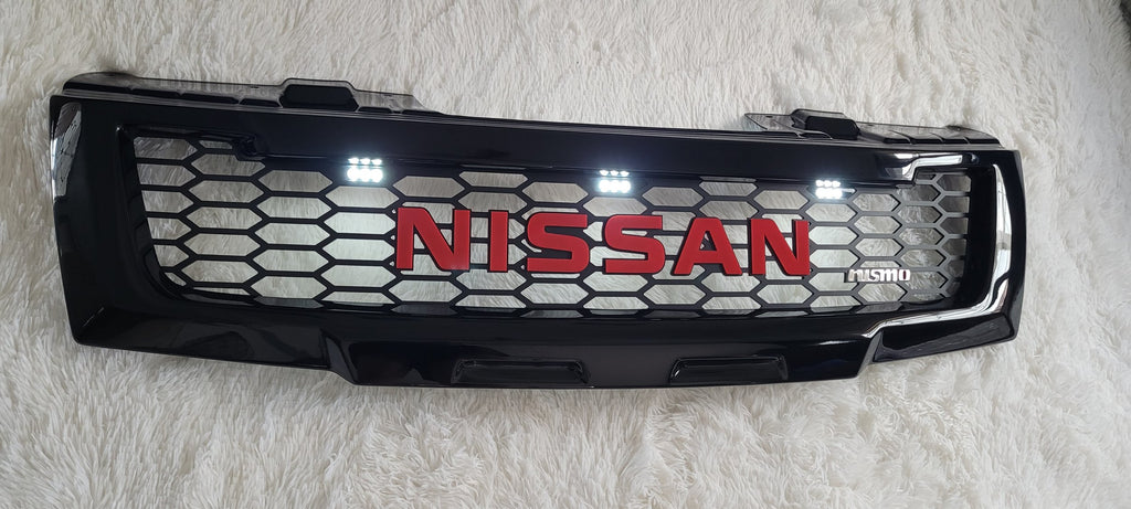 NEW RELEASE NISSAN NAVARA D40 PRE-FACELIFT /PATHFINDER R51 FULL GRILL RED NISSAN VERSION