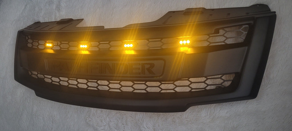 NISSAN PATHFINDER/ FACELIFT COMPLETE V2 GRILL AMBER LEDS 2010-2015