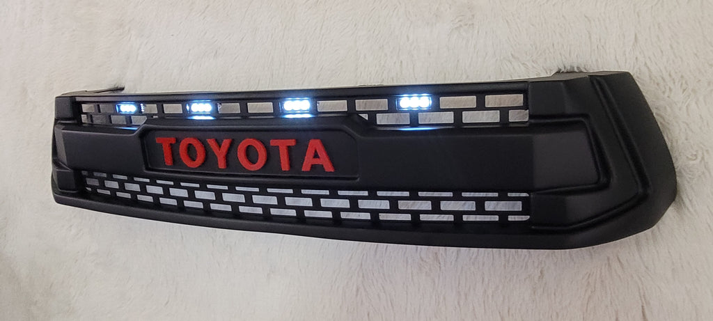 TOYOTA HILUX GRILL 2015-2018 WHITE LEDS