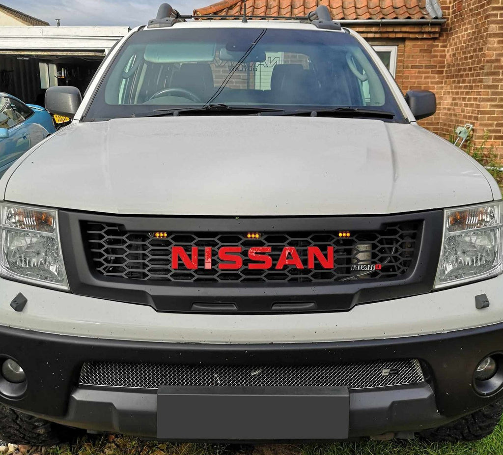 NEW RELEASE NISSAN NAVARA D40 PRE-FACELIFT /PATHFINDER R51 FULL GRILL RED NISSAN VERSION