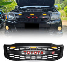 Load image into Gallery viewer, TOYOTA HILUX  FULL GRILL 2012-2014 MK7 RED LOGO AMBER LED&#39;S