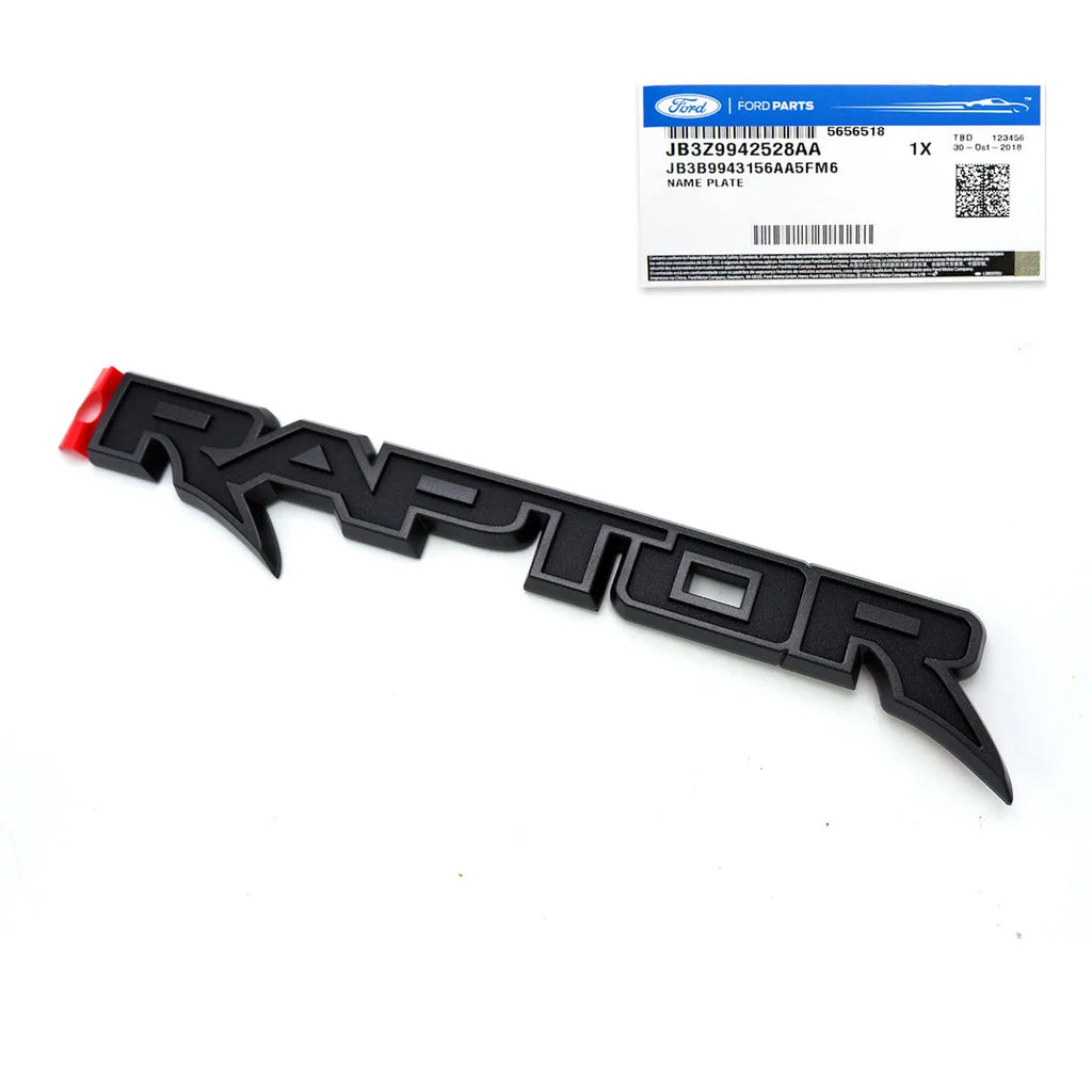 Genuine FORD RAPTOR Rear Logo Emblem Raptor 3D Black Fits Ford Ranger 2012-2024