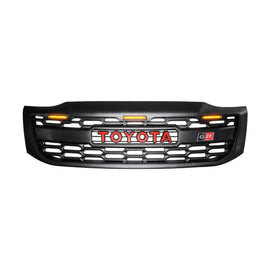 TOYOTA HILUX  FULL GRILL 2012-2014 MK7 RED LOGO AMBER LED'S