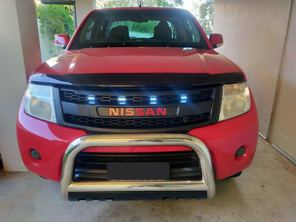 NISSAN NAVARA D40 FACELIFT COMPLETE V2 GRILL RED NISSAN LOGO