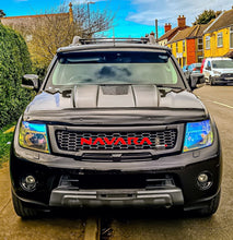 Load image into Gallery viewer, NISSAN NAVARA D40 FACELIFT COMPLETE GRILL RED LOGO/AMBER LEDS