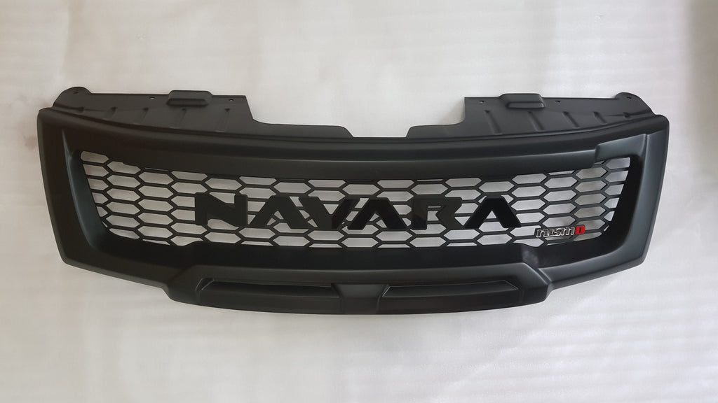 NISSAN NAVARA D40 FACELIFT COMPLETE GRILL BLACK LOGO