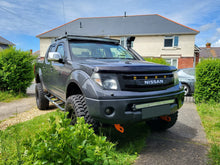 Load image into Gallery viewer, NISSAN NAVARA
D40 PRE-FACELIFT

FULL GRILL REPLACEMENT

WHITE LOGO
MATT BLACK VERSION! 

/PATHFINDER R51 AMBER LEDS