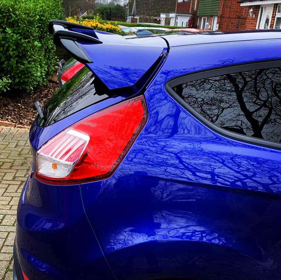 FORD FIESTA MK 7 - 7.5 SPOILER EXTENSIONS 
FINISHED IN METALLIC GLOSS BLACK