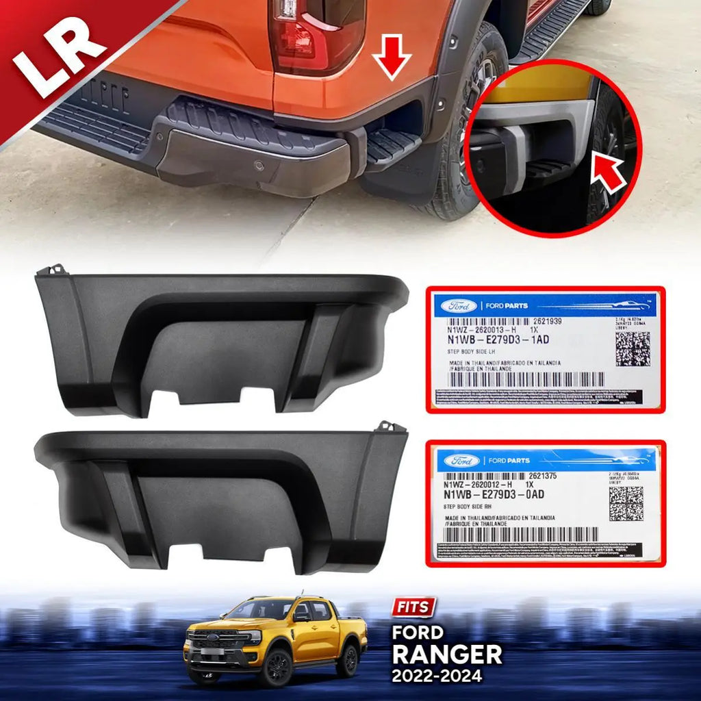 GENUINE FORD RANGER WILDTRAK 2023-2024 REAR SIDE STEP COVERS