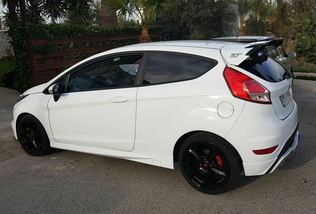 FORD FIESTA MK 7 - 7.5 SPOILER EXTENSIONS 
FINISHED IN METALLIC GLOSS BLACK