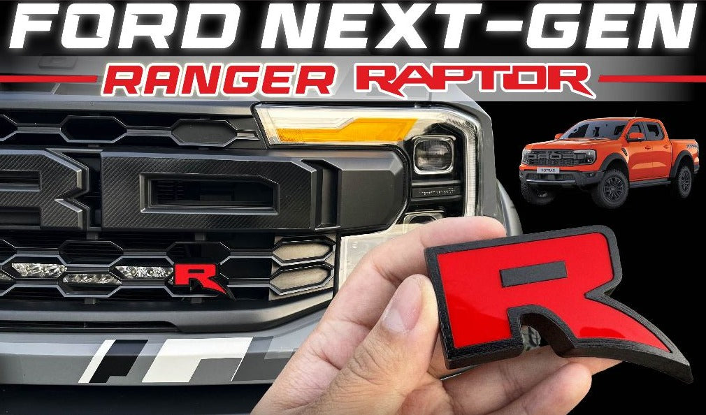 FORD RAPTOR  " R " LOGO FOR GRILL NEXT GEN 2023-2024